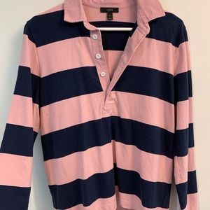 J.Crew Pink and Navy Polo